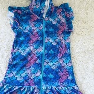 Girls mermaid swim cover up